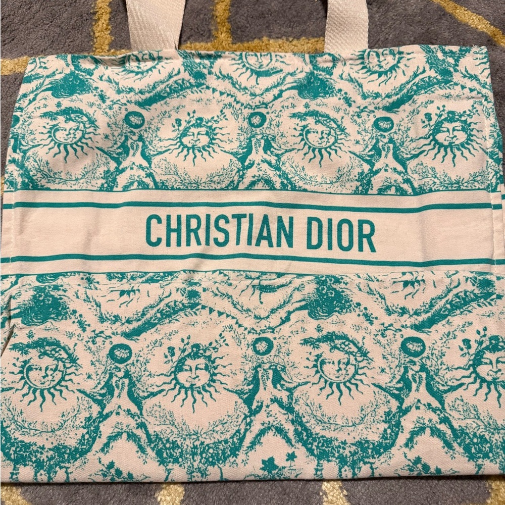 Dior Teal and Cream Tote Bag - GIFT WITH PURCHASE